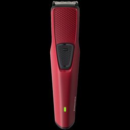 PHILIPS Series 1000 Rechargeable Cordless Dry Trimmer for Beard & Moustache with 4 Length Settings for Men (60min Runtime, DataPower Technology, Red) image 3