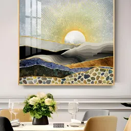 THE NEXT DECOR Blue & Yellow Natural Painting Square Wall Art-image-88