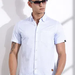 Thomas Scott Men Classic Slim Fit Spread Collar Ethnic Motifs Printed Cotton Casual Shirt-image-11