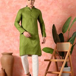 7 GEN Men Mandarin Collar Cotton Straight Kurta-picture-40