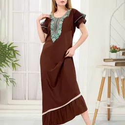 Soulemo Women Embroidered Maxi Nightdress-picture-29
