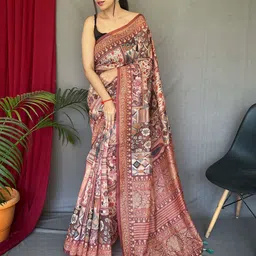 MORDEN MUSE Kalamkari Printed Pure Cotton Saree-picture-8
