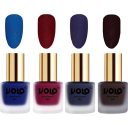 VOLO Set Of 4 Velvet Matte Nail Polish- 8 ml Each- Shade- 19- 25- 31-45-81