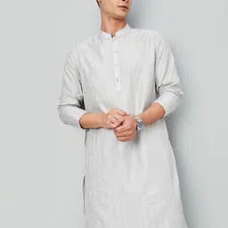 max Striped Woven Design Thread Work Straight Kurta-image-70