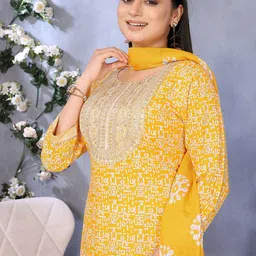 Rangita Women Ethnic Motifs Printed Regular Kurta Sets With Dupatta image 3