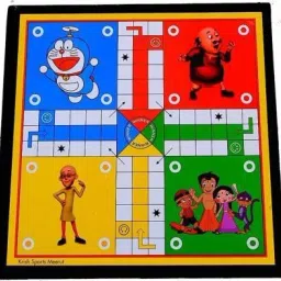 Ludo Board, Snakes & Ladders (2 in 1 Games) Board Game 12 Inches with Free Dice 30 cm Carrom Board-image-1