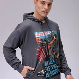 The Indian Garage Co Men Printed Hooded Sweatshirt-picture-13