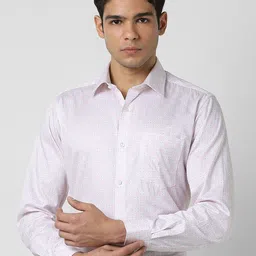 Van Heusen Men Spread Collar Geometric Printed Cotton Formal Shirt-image-54