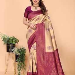 AVANTIKA FASHION Ethnic Motifs Woven Design Zari Pure Silk Banarasi Saree-picture-10