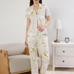 Trendyol Women Printed Pure Cotton Night suit-picture-9
