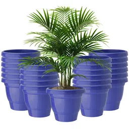 Kuber Industries 24 Pcs Blue Lightweight Planters-23