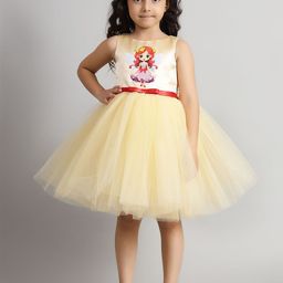Toy Balloon kids Layered Net Fit & Flare Dress-image-99