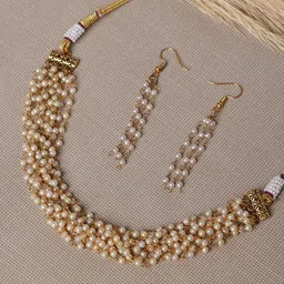 PANASH Gold Plated Beaded Jewellery Set-15
