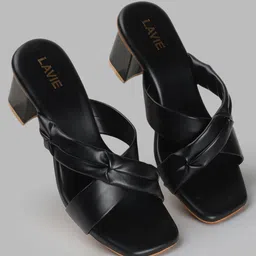 Lavie Kitten Pumps Black Open Toe Women Heels-14