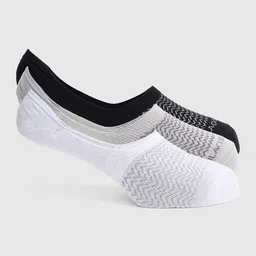 Blackberrys Men Pack Of 3 Patterned Cotton Shoe Liner Socks-37