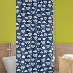 ArtzFolio Blue & Grey Printed Waterproof Shower Curtain-image-95