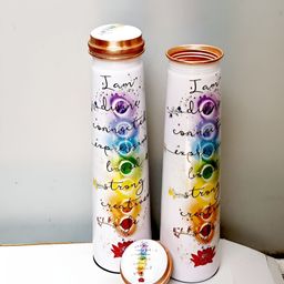 Lupaava Set of 2 Copper Printed Water Bottle image 5