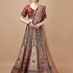 SAPTRANGI Embellished Beads and Stones Ready to Wear Lehenga & Blouse With Dupatta-image-67