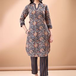 Anouk Printed Pure Cotton Top With Trouser Co-Ords-image-72