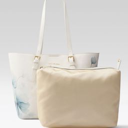 Van Heusen Printed Oversized Structured Tote Bag with Pouch-1