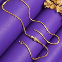 LAFORWORD Gold-Plated American Diamond Studded Mugapu Chain-image-83
