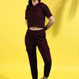 PINACOLADA Hooded Short Sleeves T-Shirt With Trouser-image-51