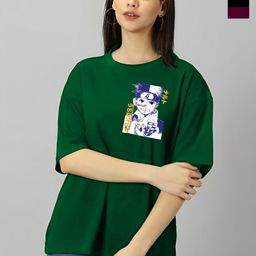 Kushi Flyer Women 2 Printed Extended Sleeves Applique T-shirt-image-37