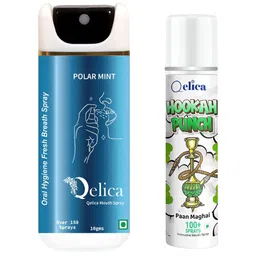 Qelica Set Of 2 Polar Mint & Hookah Punch Mouth Freshener Spray 10 g Each-15