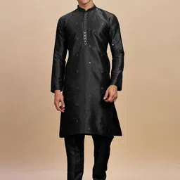 Anouk Men Floral Embroidered Kurta with Churidar-image-23