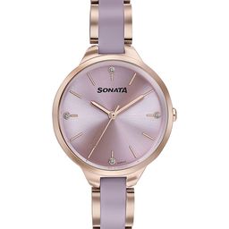 Sonata Women Dial & Stainless Steel Bracelet Style Straps Analogue Watch 87065KD03-image-78