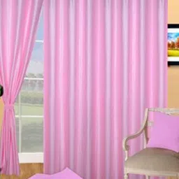 BELLA TRUE Pink 2 Pieces Window Curtains-image-45