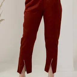 First Resort by Ramola Bachchan Women Smart Straight Fit Trousers-image-31