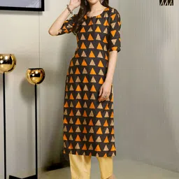 Moda Rapido Women Printed Regular Kurta with Trousers-image-42