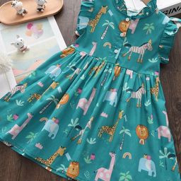 TIOR Blue Polyester Fit and Flare Dresses-image-90