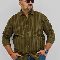 Snitch Men Classic Opaque Striped Casual Shirt-image-94