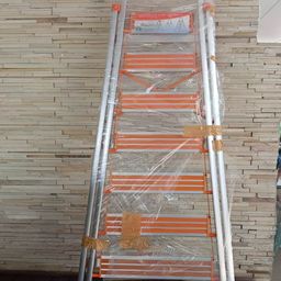 Vakkal Home Orange-Colored Rust Resistant Anti Skid Foldable Step Ladder-42