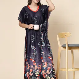 CHUI MUI Women Printed Short Sleeves Maxi Nightdress-picture-49