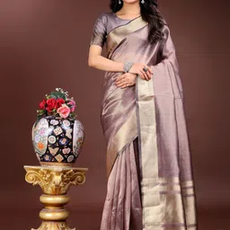 Panzora Solid Zari Organza Maheshwari Saree-image-10