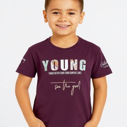 YK Boys Typography Printed Pure Cotton Round Neck T-shirt-image-40