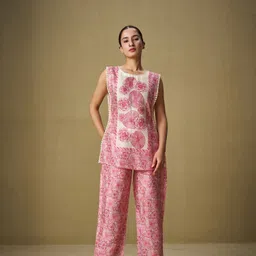 SUKRUTI DESIGN PrintedTunic With Trouser Co-Ords-image-20