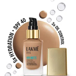 Lakme 9to5 Hya Matte Foundation With Hyaluronic Acid 25ml - Warm Caramel-14