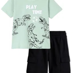 FUNKRAFTS Boys Printed Short Sleeves Pure Cotton T-shirt With Shorts-image-73