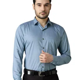 Allen Brown Men Solid Formal Shirt-image-107