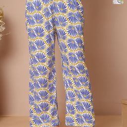 TAG 7 Pack Of 2 Printed Cotton Mid-Rise Lounge Pants-picture-3