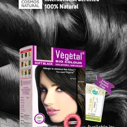 Vegetal Set Of 3 Bio Color 100% Natural Hair Color - 150 g Each - Soft Black image 4