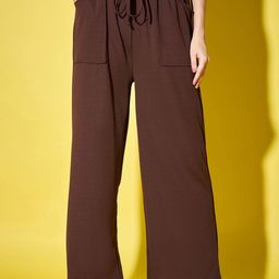 BUY NEW TREND Women Solid Relaxed Fit High-Rise Regular Pleated Parallel Trousers-image-40