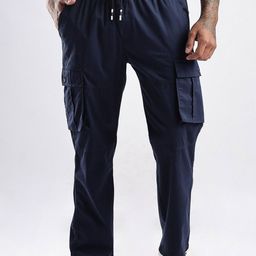 THE BEETEL HOUSE Men Relaxed Loose Fit Cargos Trousers-picture-38