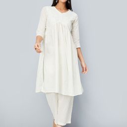 max Women Ethnic Motifs Embroidered Regular Kurta with Palazzos-35