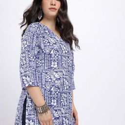Anouk Rustic Printed V-Neck Printed Kurti-picture-49