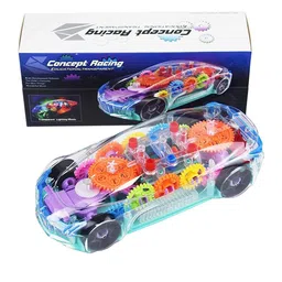 PIPALIYA Kids 360 Degree Bump & Go Rotating Transparent Concept Racing Car-29